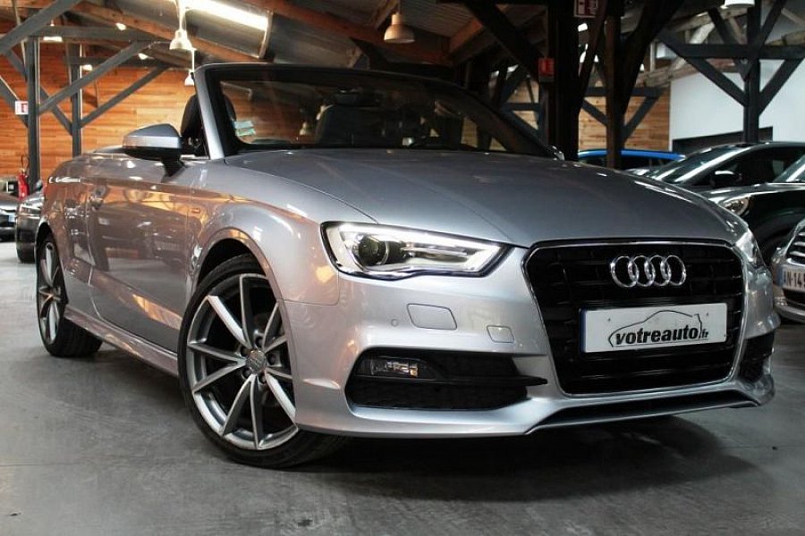 AUDI A3 III (8V) 2.0 TDI 150 ch S LINE S TRONIC cabriolet Gris occasion - 24 800 €, 64 990 km