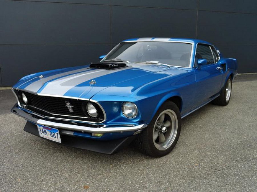 FORD MUSTANG I (196473) 7.0L V8 Cobra Jet (428 ci) MACH 1 coupé Bleu occasion 68 500 € 3